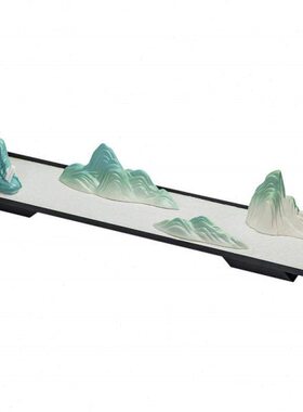 V2WS刘钱陶瓷千里江山假山摆件新中式禅意居家玄关鱼缸造景桌