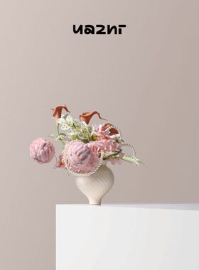 花小只 现代法式陶瓷花器花艺倾蓉 样板间女儿房梳妆台轻奢风摆件