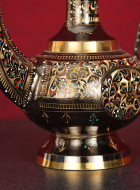 大把壶桌面摆件饰品巴基斯坦铜工艺品手工制作客厅餐厅软装装饰品