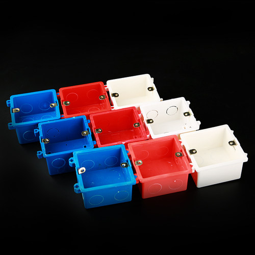 工程装修86底盒型pvc暗盒开关插座板拼装50O只预埋件下接暗线工厂 - 图1