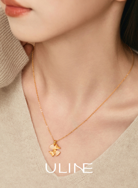 ULINE925纯银蝴蝶结项链锁骨链女