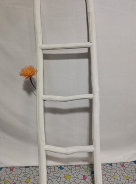 干树枝原木楼梯民宿家居软装橱窗影楼摄影K道具室内爬梯架饰品摆