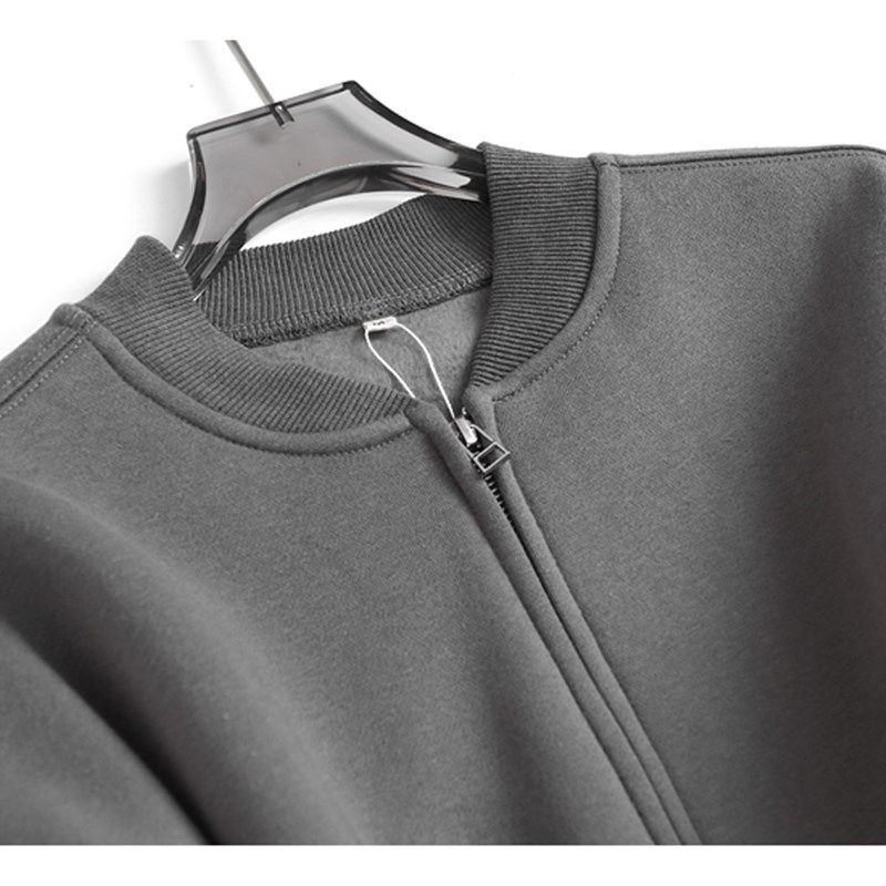 纯色宽松立领拉链开衫长袖运动风女卫衣阔腿休闲裤女两件套装N074,淘宝优惠券,粉丝福利购,淘宝优惠卷