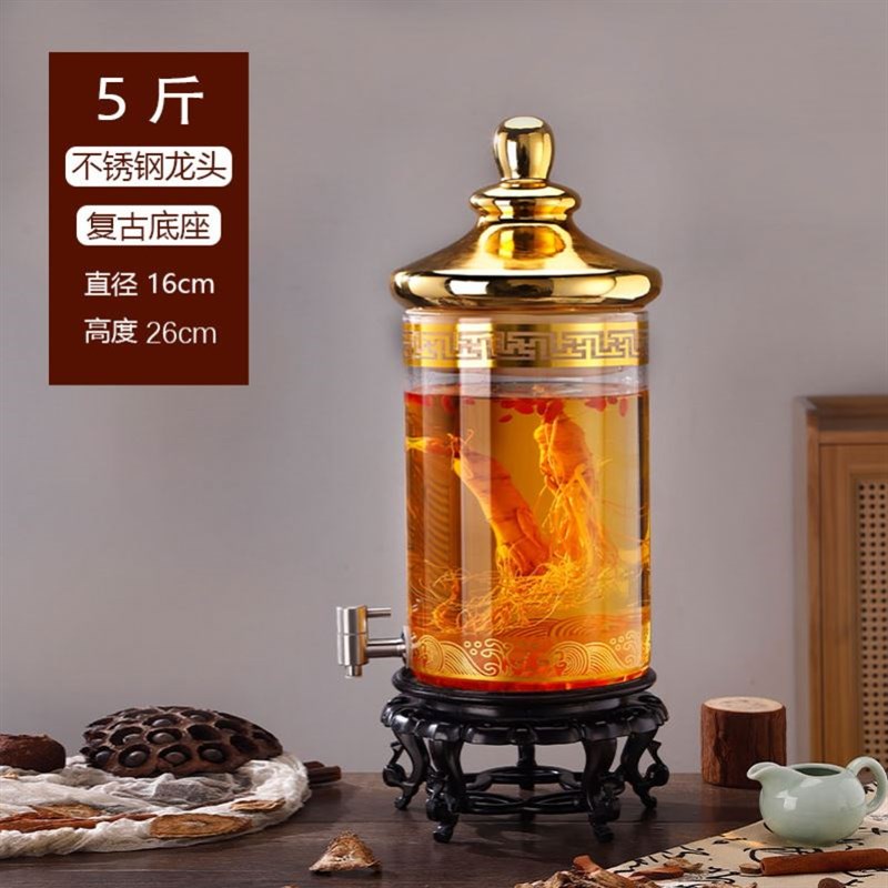 泡酒专用酒瓶密封酒坛子加厚高档玻璃泡酒瓶带龙头50斤30斤大容量 - 图1