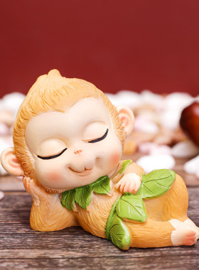 迷你齐天大圣孙悟空摆件摇头汽车车摆创意可爱家居桌面小装饰品