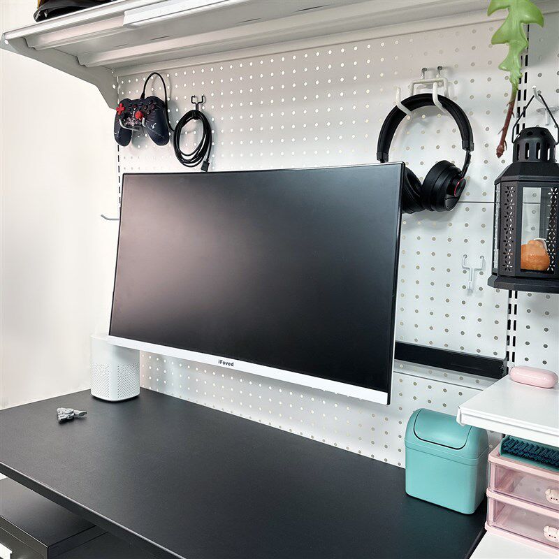 Screen stand monitor stand hardware hole board girl bookshelf accessories hanging e-sports up and down left and right rotation