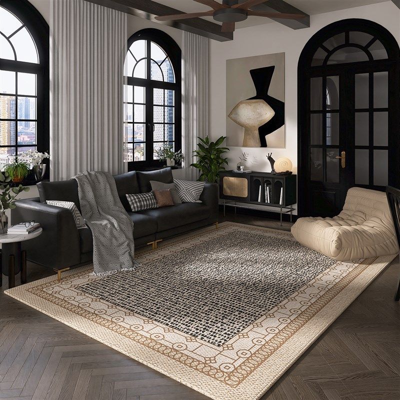 法式客厅地毯2025新款大面积全铺家用地垫卧室床边毯可擦洗复古风,淘宝优惠券,粉丝福利购,淘宝优惠卷