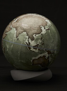 云环水泥底座】宏微地球仪客厅书房桌面装饰潮流摆件乔迁开业礼品