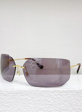方形无框一体镜片太m阳眼镜女54Y时尚个性遮阳墨镜网红风男挡风片