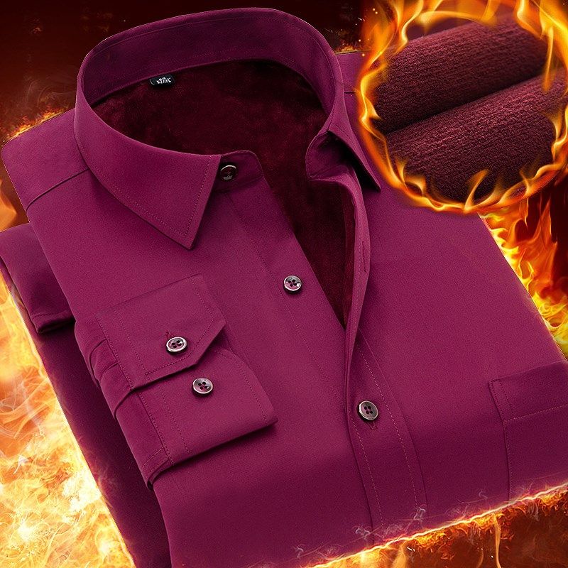冬季加绒保暖黑色衬衫男长袖商务休闲职业装衬衣加厚打底衫免烫,淘宝优惠券,粉丝福利购,淘宝优惠卷