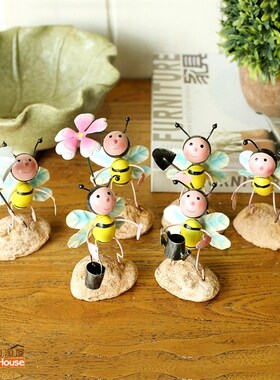 田园淘淘屋 勤劳的小甲虫 铁艺装饰摆件 隔板摆件 家居创意摆件