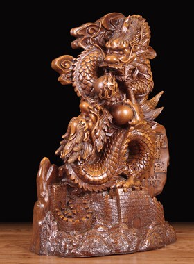 生肖龙摆件十二生肖招财家居客厅办公室装饰盛世龙腾工艺品龙摆设