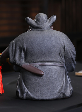 创意陶瓷钟馗摆件中式禅意人物摆设家居客厅茶室玄关装饰工艺礼品