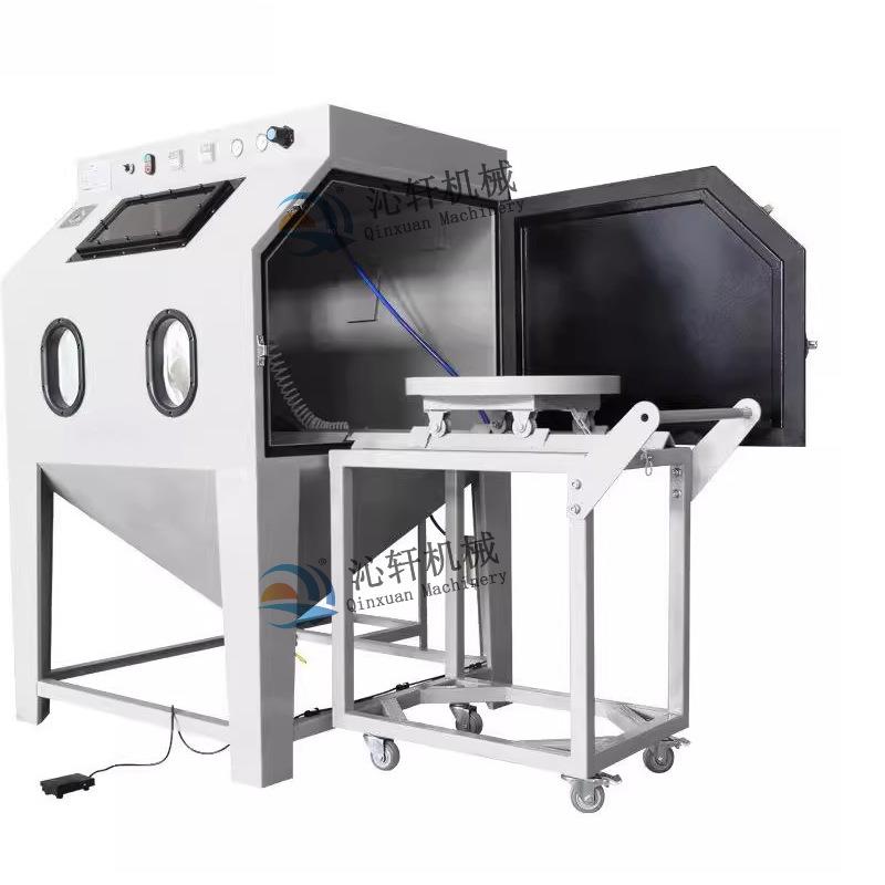 Small trolley turntable sandblasting chassis type pulse dust removal rust removal renovation trolley turntable sandblasting machine accessories