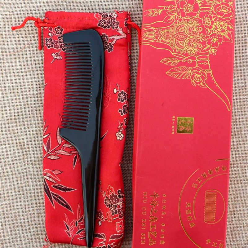 天然牛角梳子个人护理洁头皮洗漱尖尾盘发挑梳分发造型梳长,淘宝优惠券,粉丝福利购,淘宝优惠卷