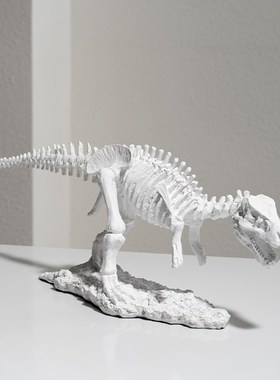 zon 创意大号霸王龙恐龙化石骨架艺术玄关艺术雕塑复古摆设