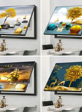 电表箱遮挡装饰画免打孔现代总关电闸盒配电箱客厅挂画