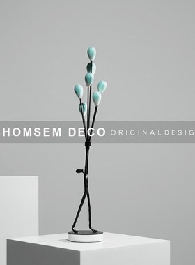 从上金属抽象气球人物售楼处样板间玄关客厅电视柜装饰品