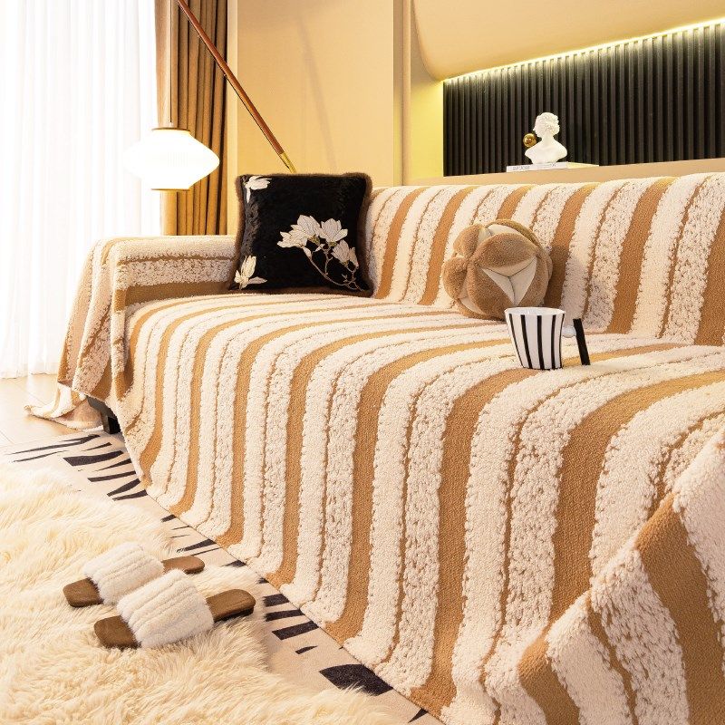 秋冬沙发巾盖布新款加厚毛绒坐垫子高级感一片式全包沙发罩,淘宝优惠券,粉丝福利购,淘宝优惠卷