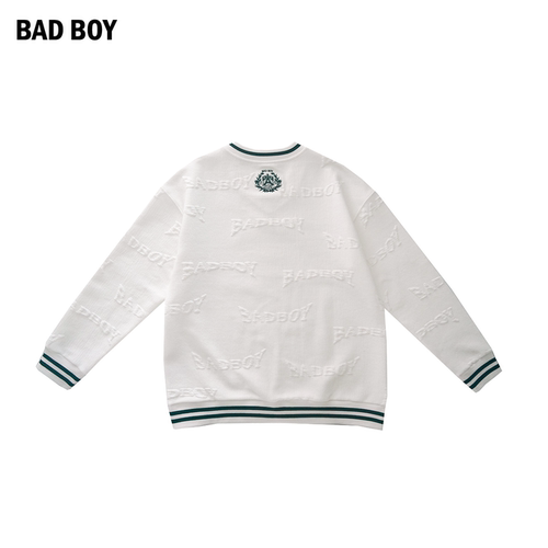 BAD BOY春秋提花字母刺绣休闲卫衣 - 图0