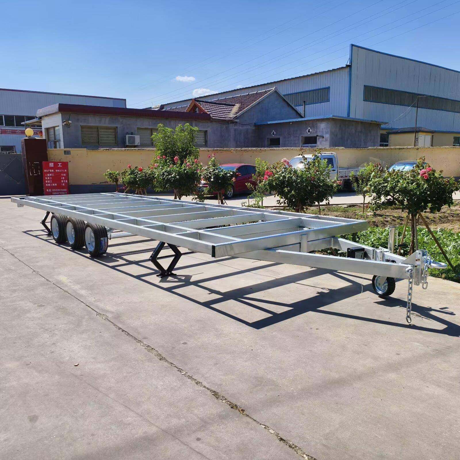 框架式牵引平板拖车集装箱准运运输车港口码头货物搬运车,淘宝优惠券,粉丝福利购,淘宝优惠卷