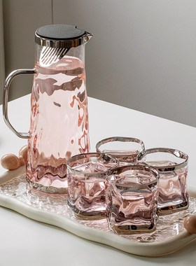 轻奢水杯套装家用耐热客厅茶具套装整套茶杯子冷水壶乔迁水具套装