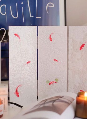 桌面波纹压力屏风新鲤鱼动物摄影道具展厅装饰摆饰级