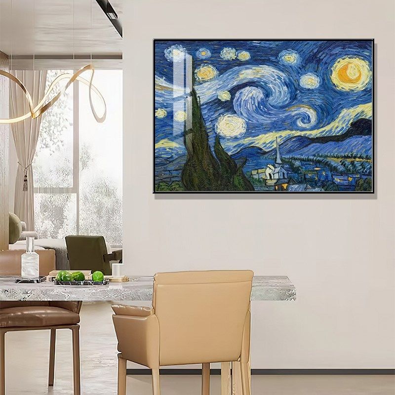 客厅装饰挂画梵星空油画壁画沙发背景墙世界名画玄关向日葵,淘宝优惠券,粉丝福利购,淘宝优惠卷