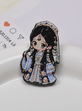 新款卡通少女醋酸片手工diy手机