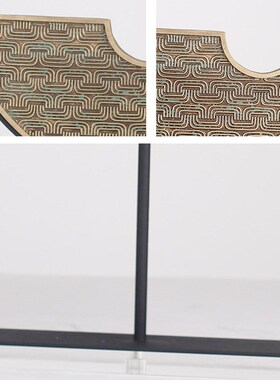 新中式玄关博古架摆设客厅茶室书房摆件中国风P半璧样板房软装饰