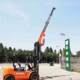 Shanghai OKP tons 4 tons 5 tons forklift flying arm crane unloading heavy truck forklift delivery and installation