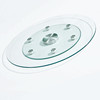 Auxiliary wheel tempered glass turntable dining table rotating large round table round table quality base household square table rotating core bearing