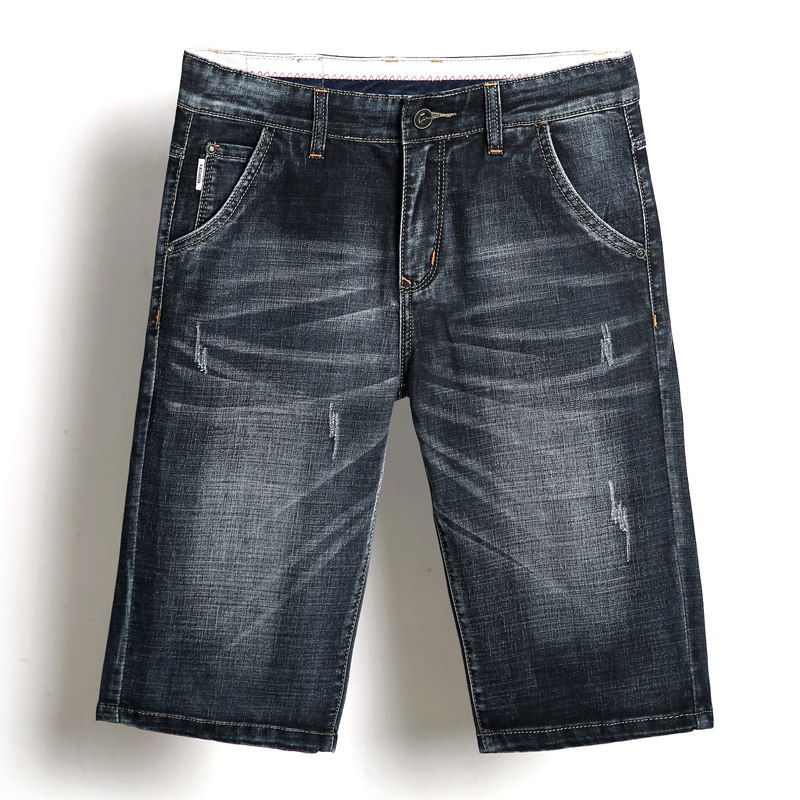 夏季薄款七分牛仔裤男 夏天牛仔短裤男士休闲中裤修身弹性7七分裤,淘宝优惠券,粉丝福利购,淘宝优惠卷