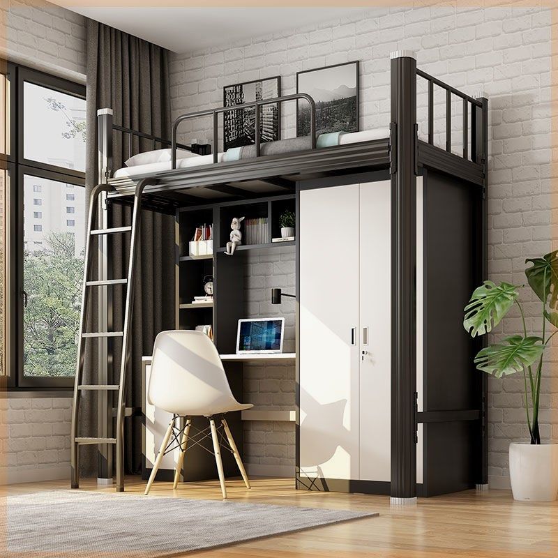 上床下桌床大学生宿舍床铁艺高架床上床下空单上层员工公寓床,淘宝优惠券,粉丝福利购,淘宝优惠卷