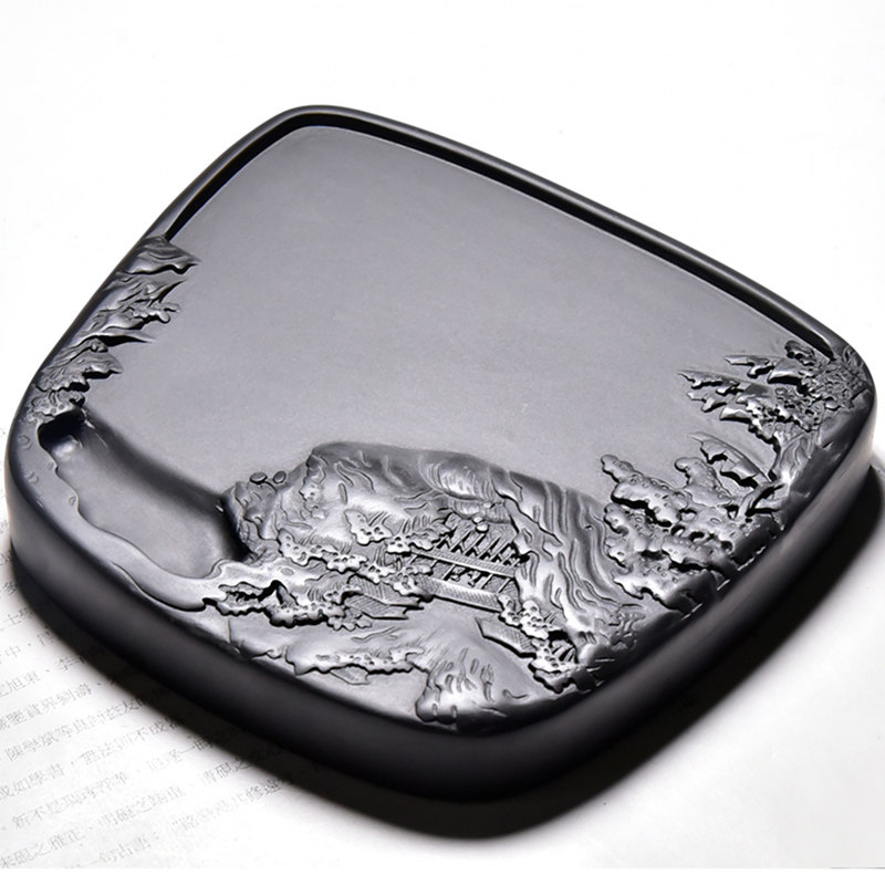 国家非遗 安徽手工砚台名师老坑端砚天然磨墨条墨块砚台墨池 歙砚,淘宝优惠券,粉丝福利购,淘宝优惠卷