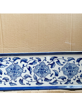 陶瓷工艺品新家居长方形盘托盘毛巾盘甜品盘青瓷盘碟