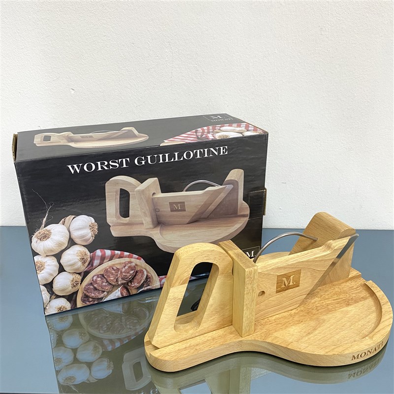 Whoosh fast! Thickened multifunctional wooden sausage root vegetable slicer cucumber ham slicing tool