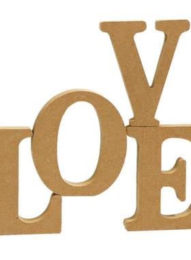 DIY木质英文字母数字可立式桌面摆件婚庆家居壁装饰摄影道具酒吧