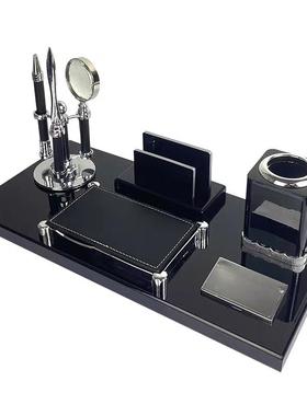 老板办公室装饰大班台办公桌摆件台历架笔筒文台公司开业商务礼品