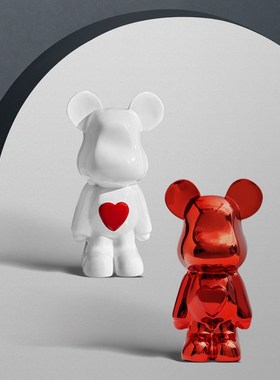 暴力爱心熊装饰客厅儿童样板房酒店商场店面橱创意饰品