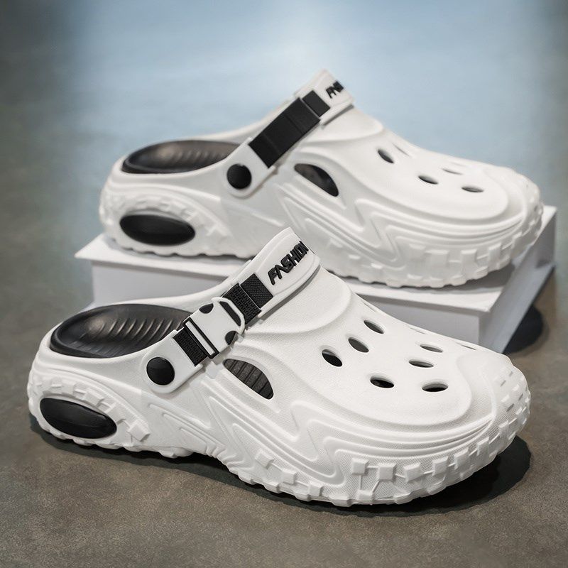 洞洞鞋男夏季外穿防滑厚底踩屎感包头拖鞋青少年大码沙滩运动凉鞋,淘宝优惠券,粉丝福利购,淘宝优惠卷