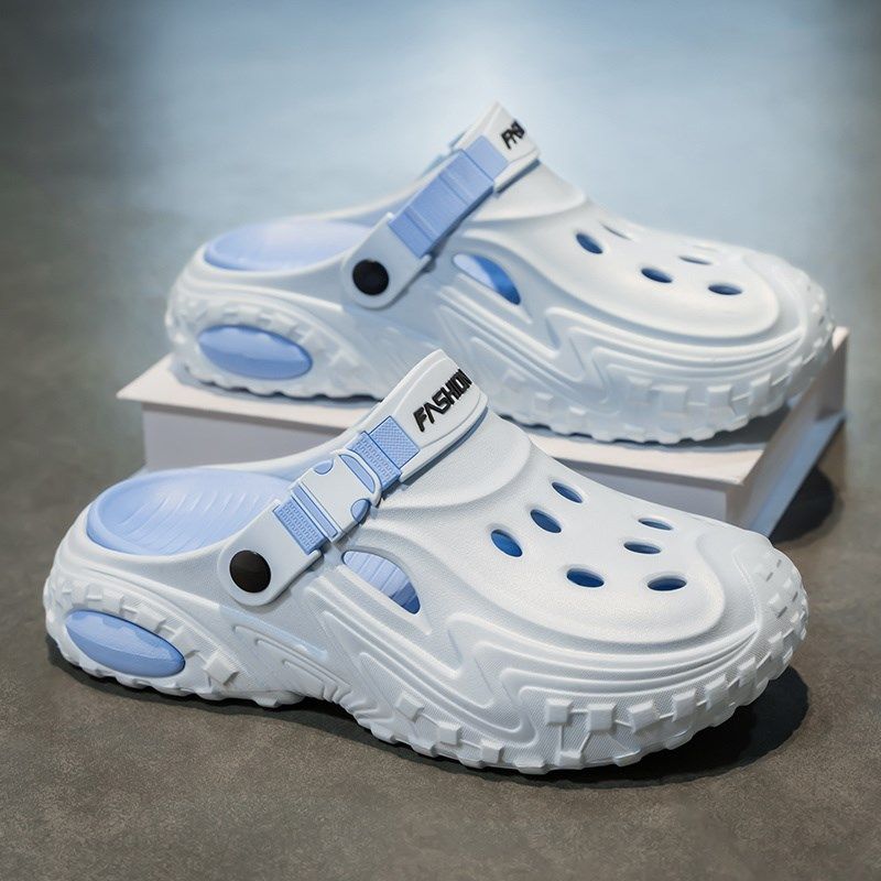 洞洞鞋男夏季外穿防滑厚底踩屎感包头拖鞋青少年大码沙滩运动凉鞋,淘宝优惠券,粉丝福利购,淘宝优惠卷