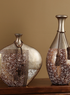 新瓶奢华器复古装饰品客厅电视柜玄关样板间