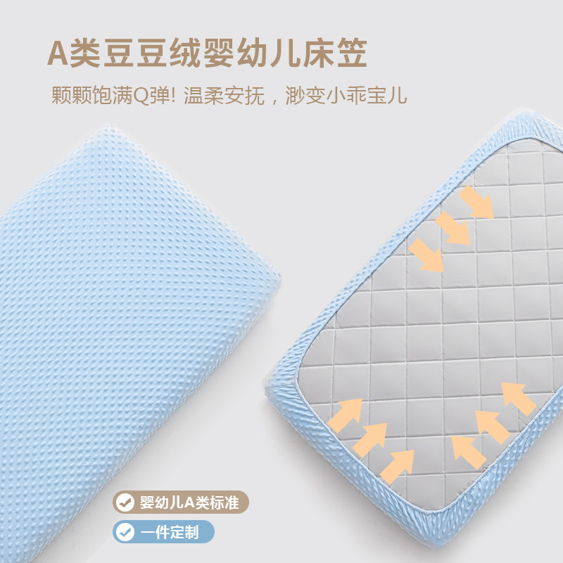 A类儿童床笠安抚豆豆绒婴儿床罩套拼接床防滑床单学生床垫保护套,淘宝优惠券,粉丝福利购,淘宝优惠卷