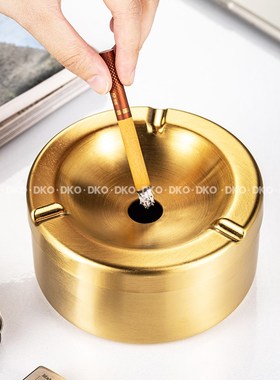 不锈钢烟灰缸高端创意烟灰缸商用高级感防飞灰缸大号酒店专用烟缸