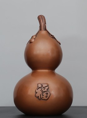纯挂件紫铜葫芦客厅蝙蝠葫芦办公桌家居店铺工艺品装饰