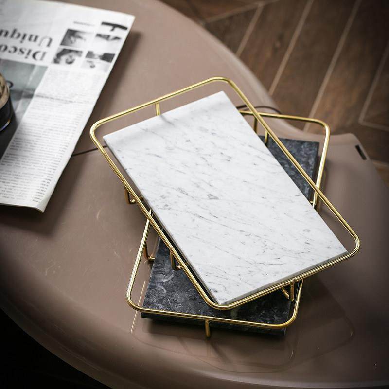 天然大理石长方形托盘化妆品置物架卫生间玄关收纳架香薰香水收纳,淘宝优惠券,粉丝福利购,淘宝优惠卷