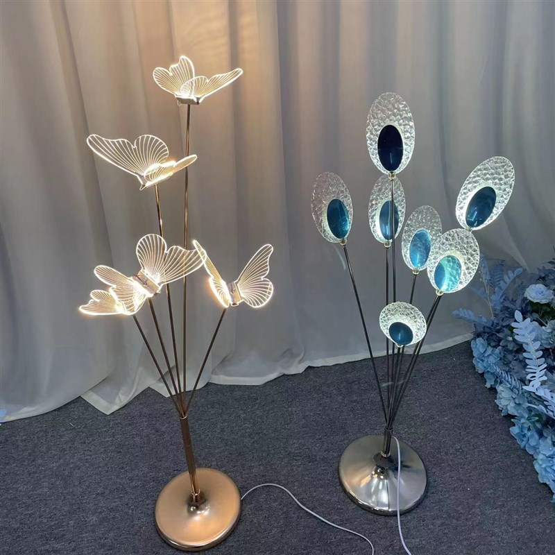 新款婚庆道具发光蝴蝶路引灯婚礼堂舞台花艺装饰布置摆件引路灯 - 图1