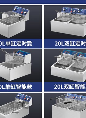 油炸锅商用电炸炉电炸锅单双缸30L摆摊炸油条专用机恒温炸锅炸箱