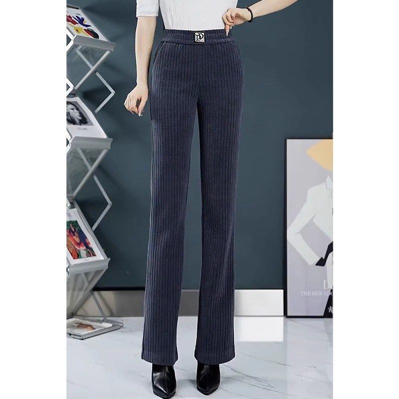 灯芯绒加绒裤子女秋冬季特厚长毛绒保暖条绒棉裤外穿雪尼尔阔腿裤,淘宝优惠券,粉丝福利购,淘宝优惠卷